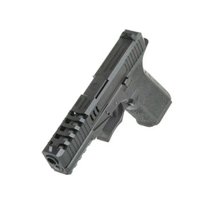 Armorer Works Custom Pistolet GBB VX-7200 en métal noir avec poignée texturée, culasse CNC allégée et rail Picatinny 20mm