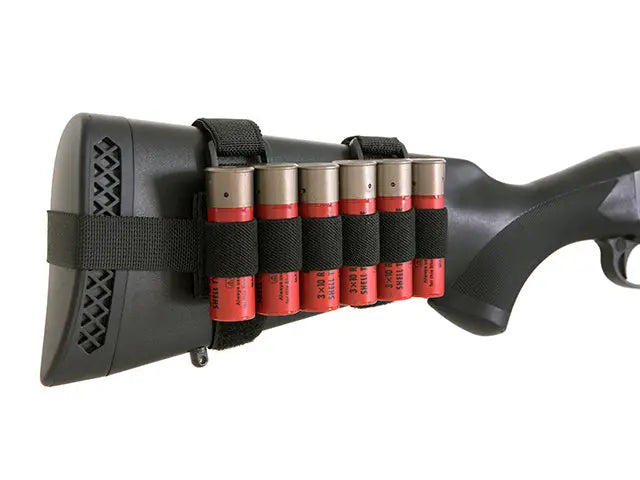 Poche cartouche pour crosse de fusil a pompe Noir
