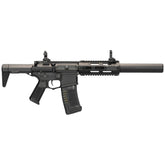 Réplique longue 6mm AM14 noir Ares, type AEG, longueur 690-790mm, corps en ABS, matériaux ABS et métal, compatible avec tous types de M4/M15, diam