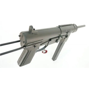 Réplique de pistolet mitrailleur M3 Grease gun WWII, poids 2260g, longueur 520mm à 745mm, couleur gris militaire, en métal, avec un chargeur de 520