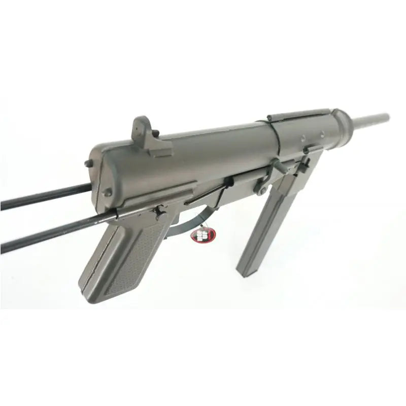 Réplique de pistolet mitrailleur M3 Grease gun WWII, poids 2260g, longueur 520mm à 745mm, couleur gris militaire, en métal, avec un chargeur de 520