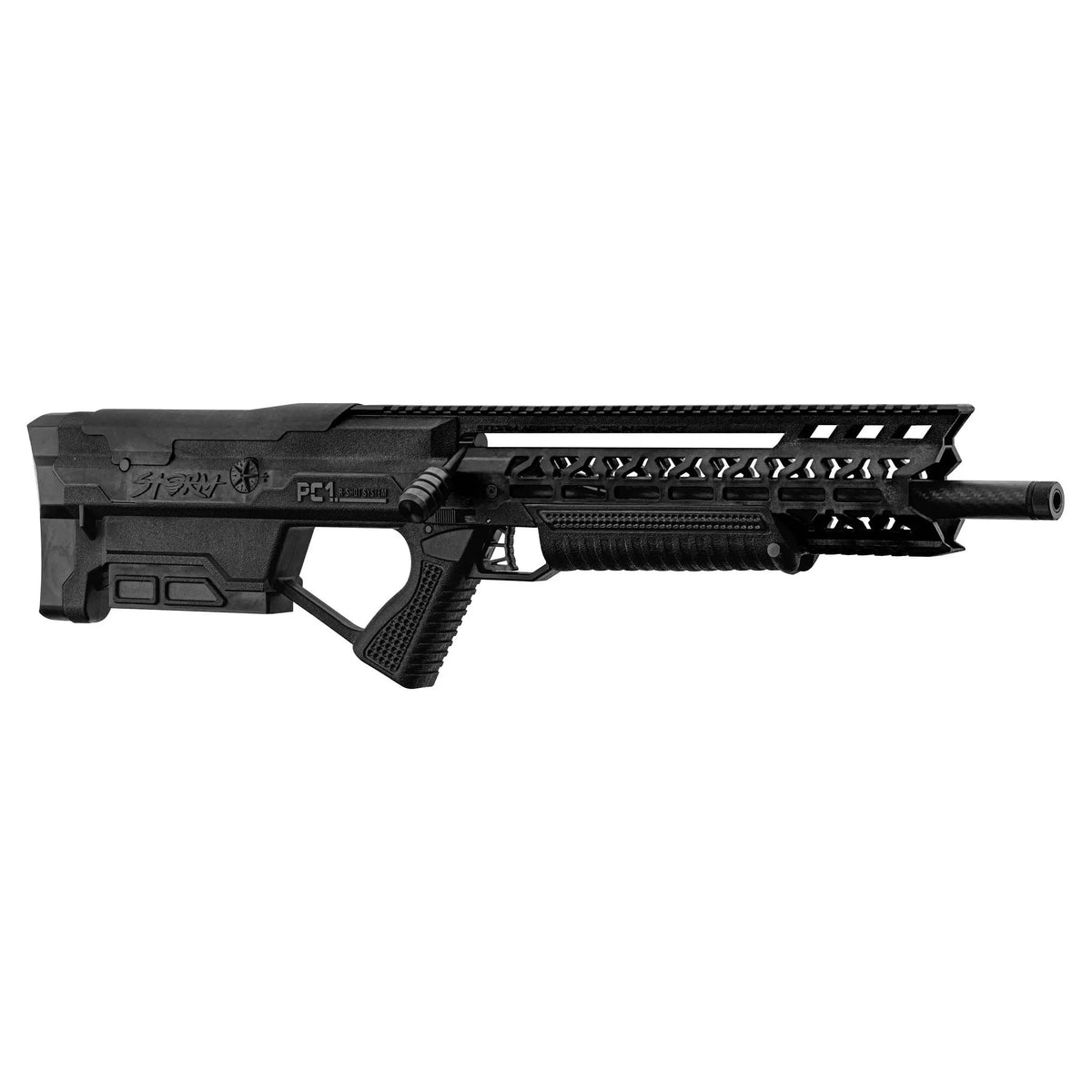 Réplique compacte et performante du sniper PC1 Storm pneumatique standard en noir, fabriqué en France