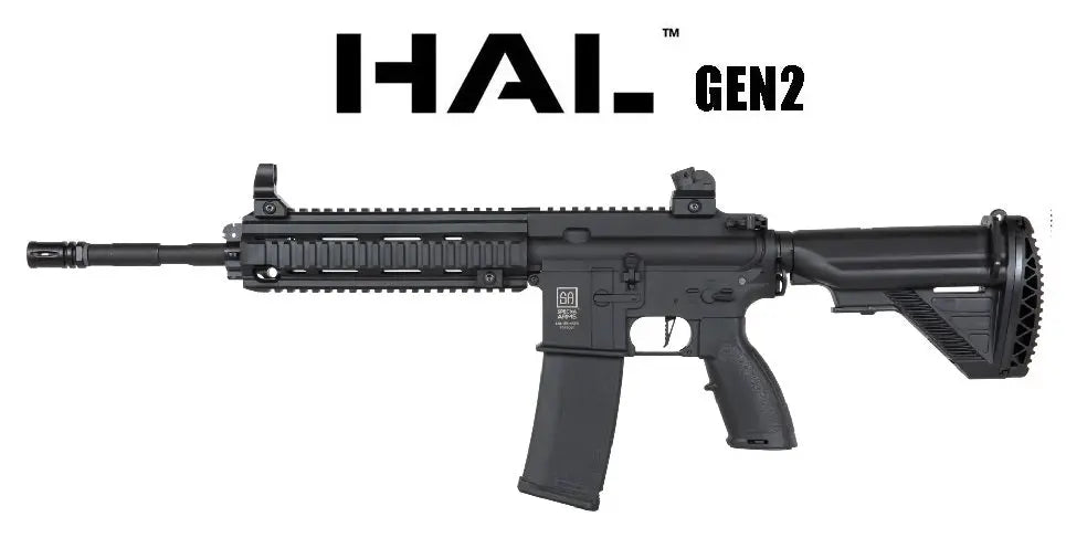 SA-F07 type HK416 Specna Arms G2 POMPIERS DE PARIS avec sangle EssencialAirsoft