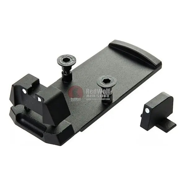 SEO optimized alt tag for SIG SAUER M17 / M18 Airsoft RMR mount base with sight set