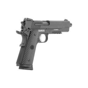 Vue du pistolet airsoft SIG SAUER 1911 Tacops CO2 avec ses caractéristiques principales.
