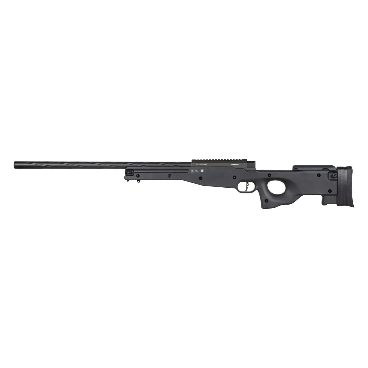 Specna Arms S11 noir - Sniper airsoft renforcé avec mécanisme de tir, polymères et métal, 1150mm de longueur, 3275g de poids, canon interne de 500mm et