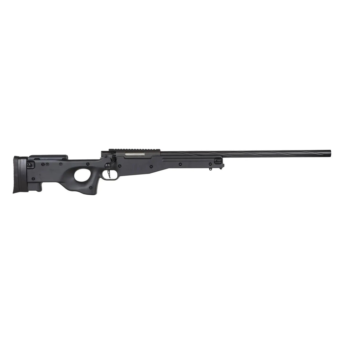 Sniper Specna Arms S11 noir avec mécanisme de tir renforcé, réalisé en polymères et métal, longueur de 1150mm, poids de 3275g, canon interne de 500mm