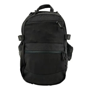 Sac à dos CVS CONQUER Noir avec panneau porte-plaques, triple poche zippée, tissu Cordura, fermetures éclair YKK, capacité de 15l