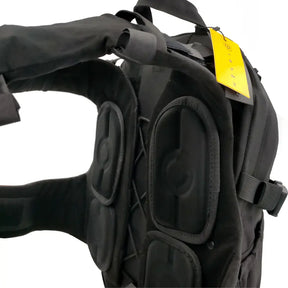 CVS CONQUER Noir sac à dos avec panneau porte-plaque amovible, triple poche zippée et matériaux haute résistance