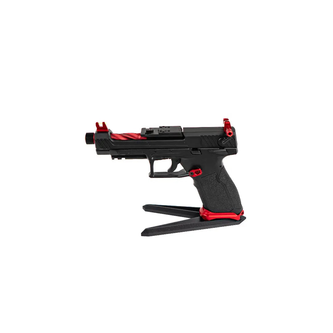 Photo fond blanc TP22 NOVRITSCH RED CUSTOM flanc gauche sur support