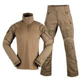 Tenue tactique complète Conquer Tactical Coyote Brown GEN 3, comprenant un treillis, un uniforme, un pantalon de combat et une chemise de combat