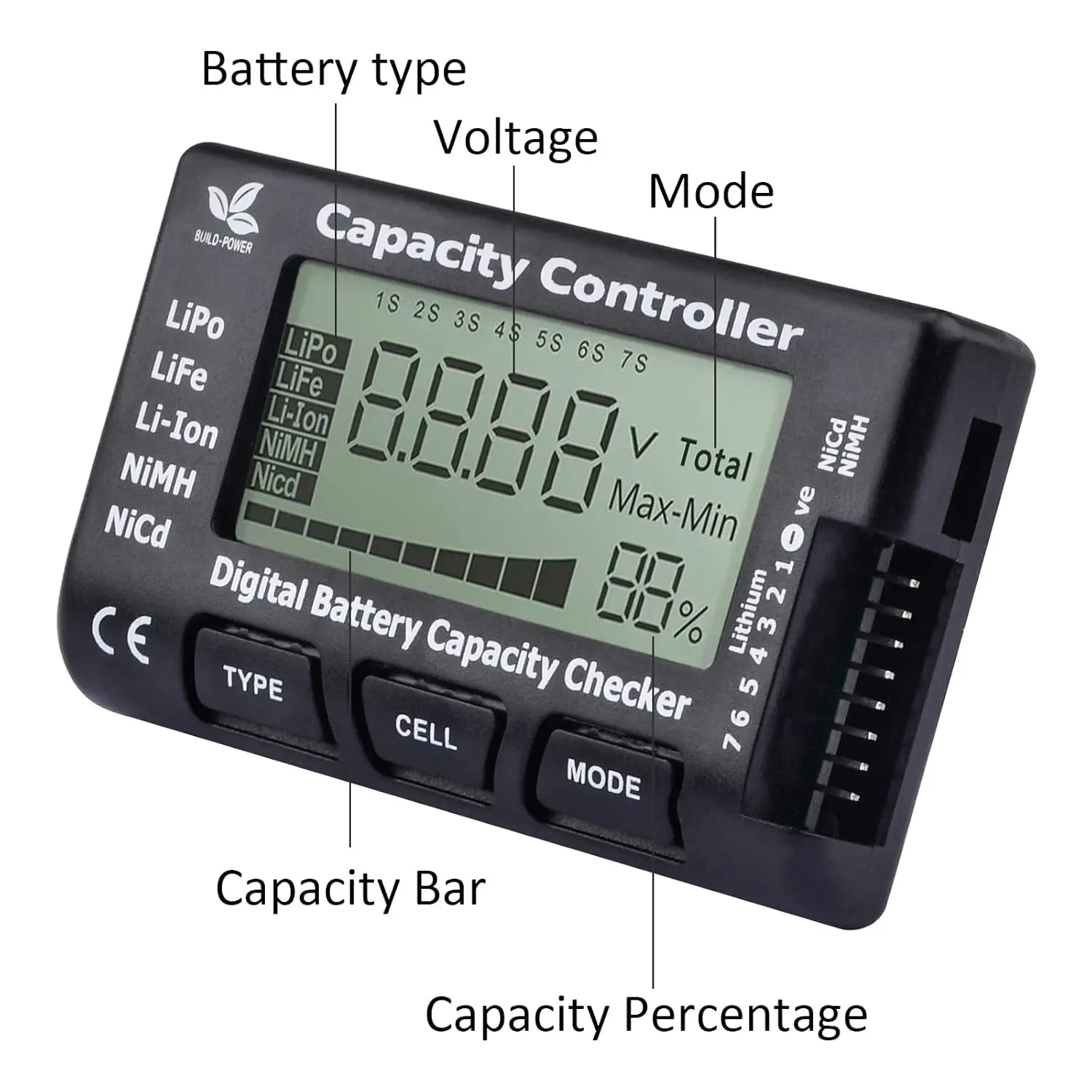 Testeur de Batterie LiPo , LiFe, Li-ion, NiMH, Nicd
