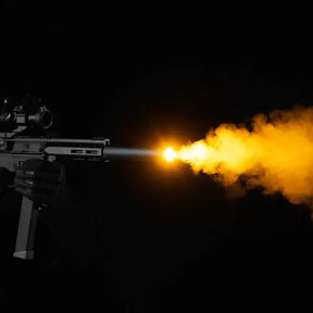 Silencieux Tracer Smokey Wolf Novritsch pour airsoft avec flash de bouche et fumée