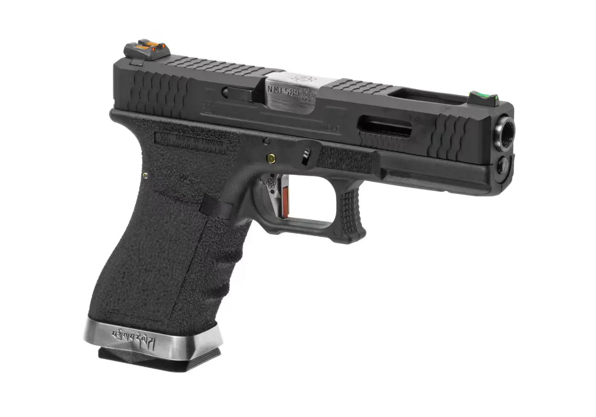 WE17 G-Force 17 BK Silver Barrel Metal Version GBB