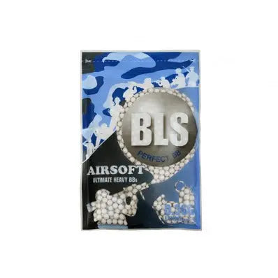 Billes BIO 0.36g blanches, biodégradables, polies, pour AEG et pistolets à gaz, en sachet de 1000, fabriquées par BLS