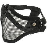 Bas de masque grillagé V1 noir réglable pour protection visage