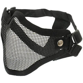 Bas de masque grillagé V1 noir réglable pour protection visage