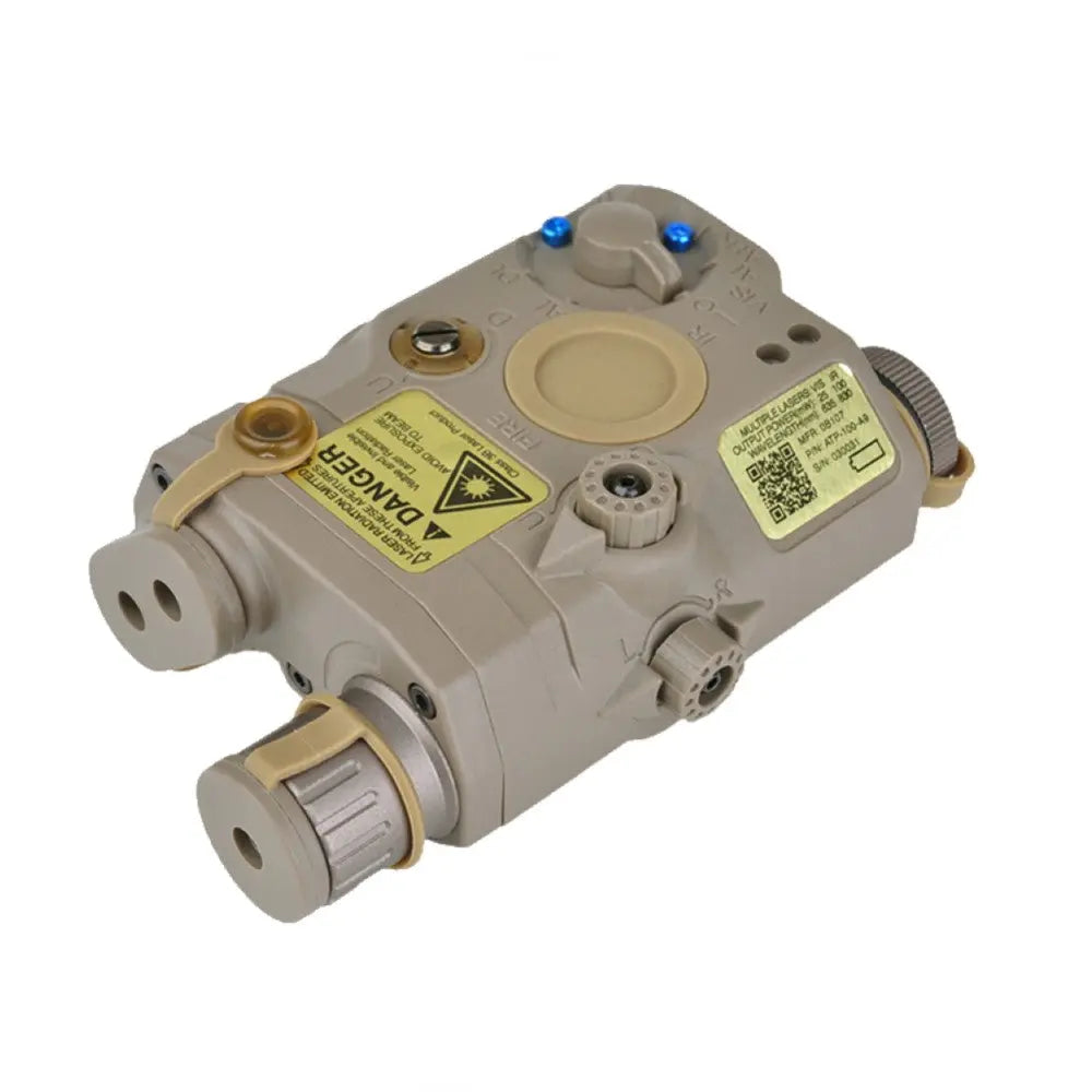 Boîtier peq-15 avec lampe de poche LED et laser rouge, haute précision, réglable, compatible avec rails standards de 20mm, couleur Tan