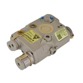 Boîtier peq-15 avec lampe de poche LED et laser rouge, haute précision, réglable, compatible avec rails standards de 20mm, couleur Tan