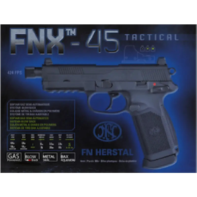 FN FNX-45 Tactical GBB Gas Black 25BBs 1J