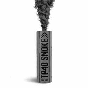 Simple sortie TP40 fumigène pour masquer les mouvements en jeux d'Airsoft et paintball avec système d'activation à goupille et durée de combustion de 30 à 60 secondes.