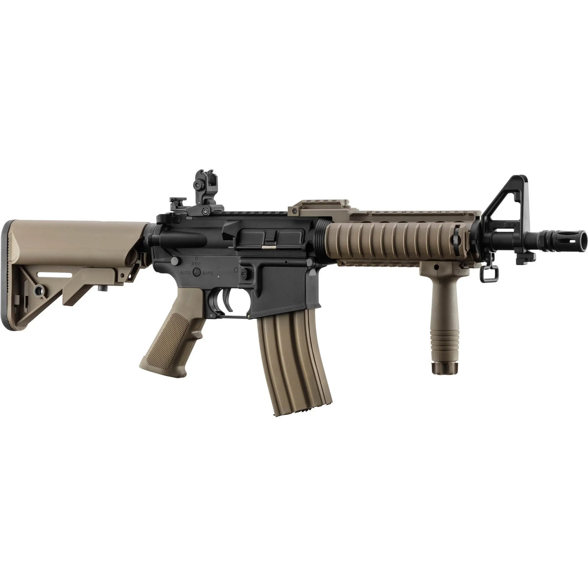 LT-02 G2 M4 CQBR pack complet Tan avec pièces internes et externes de haute qualité, câblage à faible résistance, engrenages en acier, moteur à couple, et batterie