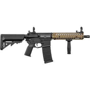 Réplique de MK18 LT-18 GEN2 en noir-tan avec pack complet, comprenant une batterie 9,6V 1600mAh et un chargeur automatique.