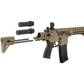 LT-19 GEN2 Silencer PDW Tan avec gearbox en métal, engrenages en acier, moteur torque, canon de précision et nombreux accessoires externes