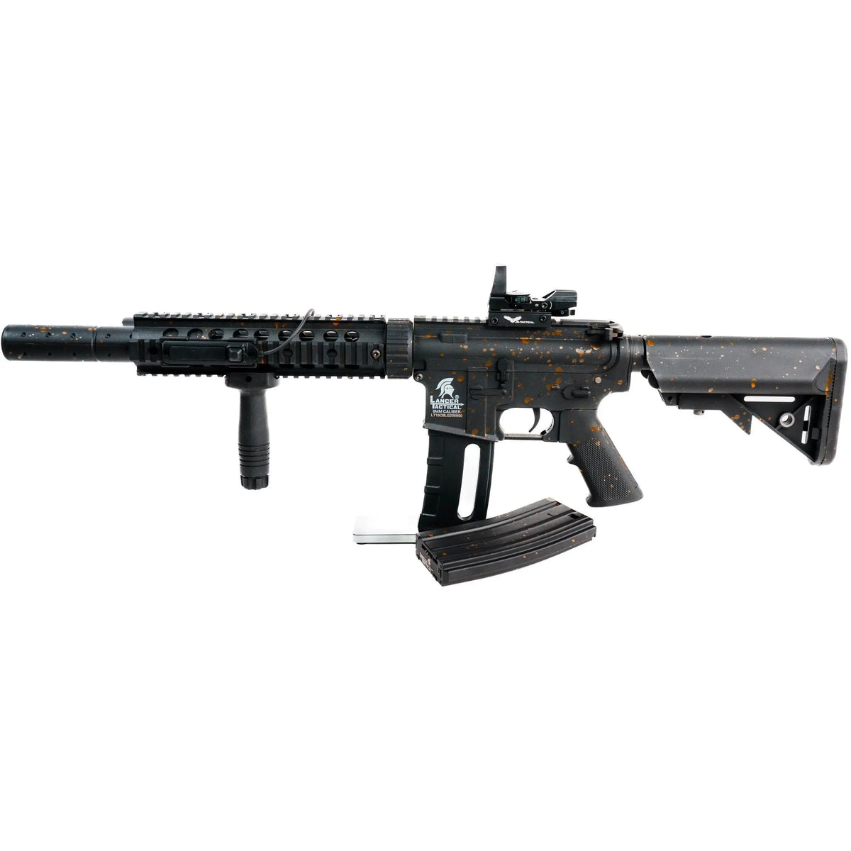 LT-15 Custom avec gearbox en métal, engrenages en acier, piston 14 dents, moteur torque, corps en nylon fibre et canon externe en métal