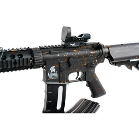 LT-15 Custom avec coques de gearbox en métal, engrenages en acier, moteur torque, corps en nylon fibre haute densité et canon de précision en laiton poli