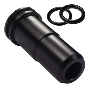 Image d'un Nozzle en POM pour AK47/74 avec O-Ring étanche (SPAKP), produit en Italie, compatible avec la plupart des répliques AK47/74, garantissant une étanch