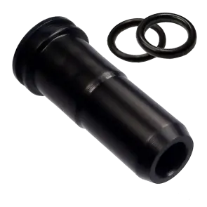 Image d'un nozzle en POM pour série M4/M16 avec O-Ring étanche (SPM4P), compatible avec les répliques M4/M16, pour une étanchéité parfaite, fabriqué
