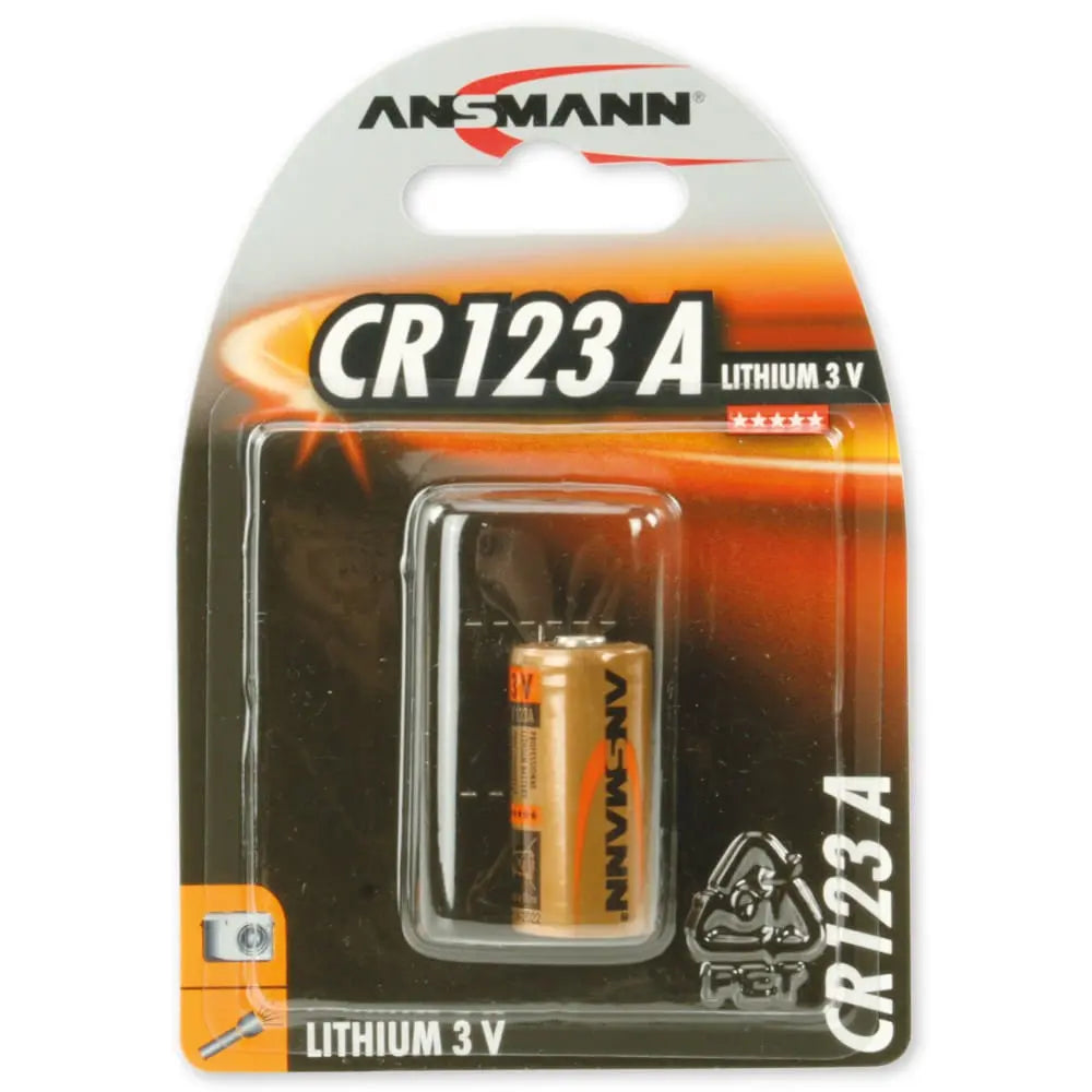 Alt tag pour une pile Lithium CR123 3 volts de longue durée et économique, utilisée pour lampes, équipements tactiques, lasers