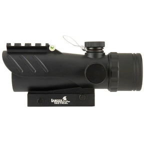 Point rouge 32mm montage Ris noir pour airsoft avec rail de montage Picatinny, construction en aluminium anodisé noir, lentille traitée anti-reflet, et intensité réglable.
