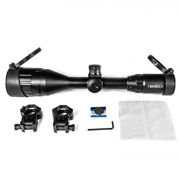Set de lunette de sniper 3-9/50 Novritsch avec réticule Mildot éclairé et accessoires