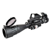 Lunette JS-Tactical Combo 3X-9X Zomm 40mm avec viseur laser